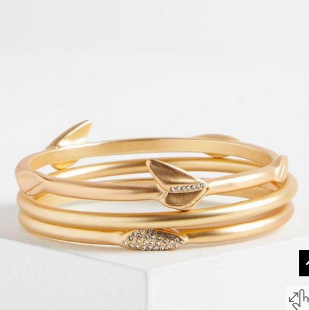 torrid Golden Bangle Set of 3 NWT (Size 1/2)